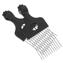 WINOMO 2pcs Hair Pick Combs for Thick Curly Hair with Ergonomic Handle Daily Use