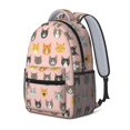 thumbnail image 2 of Multicolor Cat Head Pink Pattern Backpack for School, Cute School Bag with Adjustable Shoulder Straps and Padded Back, 15.3"x11"x6.7", 2 of 5
