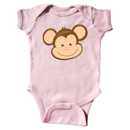 

Inktastic Cute Monkey Head Gift Baby Boy or Baby Girl Bodysuit