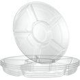 thumbnail image 1 of REJODA-Plasticpro 6 Sectional Round Plastic Serving Tray/Platter (4, Clear), 1 of 4