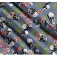 thumbnail image 3 of Soimoi Cotton Cambric Fabric Monstera Leaves,Floral & Horror Skull Halloween Printed Craft Fabric by The Yard 42 Inch Wide, 3 of 7