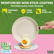 Tasty Clean Ceramic 16 Piece Non-Stick Aluminum Cookware Set, Pink