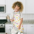 thumbnail image 4 of Yellow Pink Lemon Fruit Leaves White Pattern Kids Aprons for Girls and Boys,Adjustable Neck Strap Toddler Aprons for Kids Cooking Baking, 4 of 6