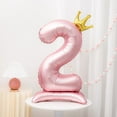 thumbnail image 3 of Globo digital rosa de aluminio de 42 pulgadas con número para decoración de fiestas de cumpleaños, regalo de cumpleaños para niñas, decoración de corona, 3 of 5