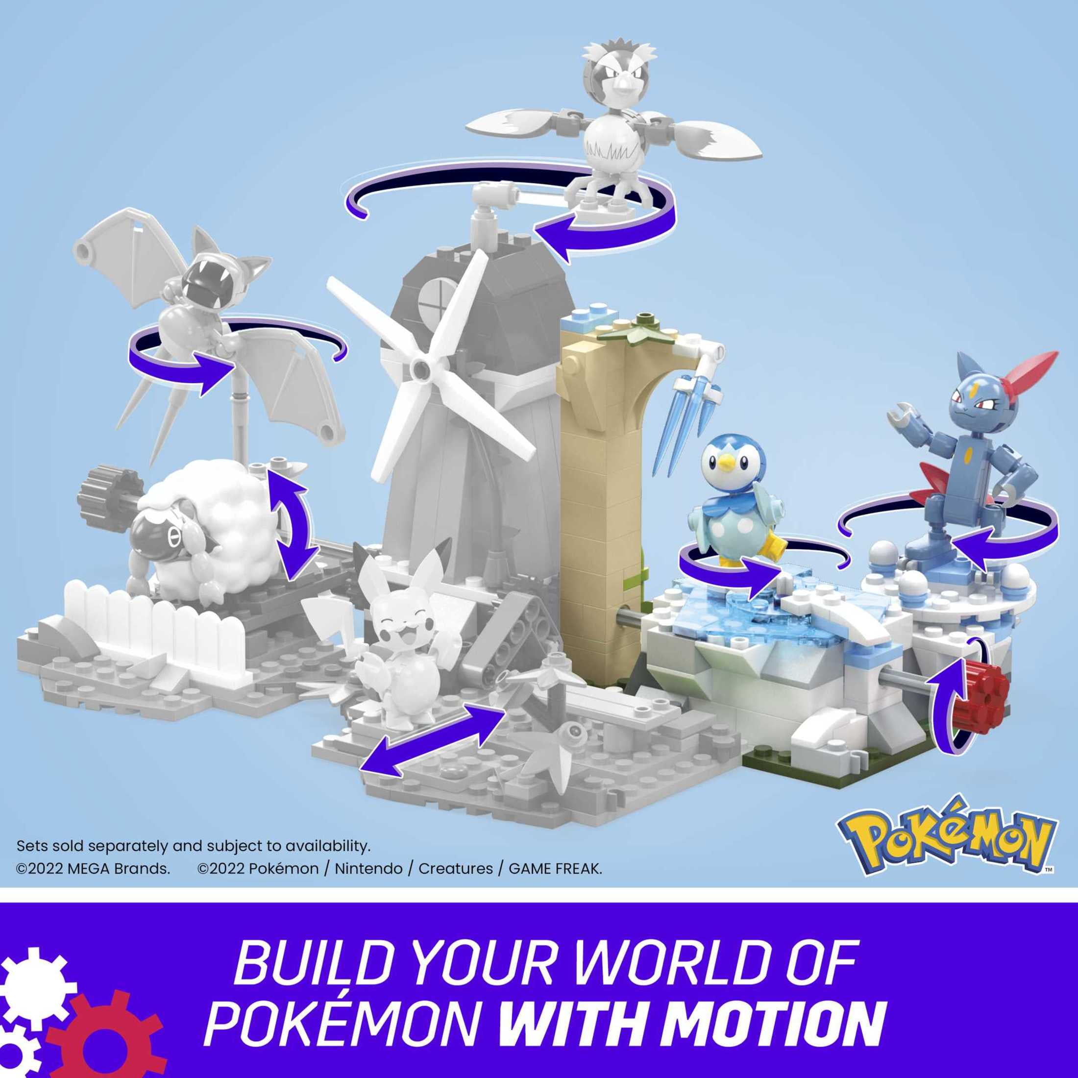 MEGA Pokemon Building Toy Kit Piplup and Sneasel's Snow Day (171 Pieces) for Kids