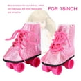 thumbnail image 2 of Chaussures de Patinage pour Poupée Chaussures de Rouleau pour Poupée Accessoire de Patinage Jouet à la Mode pour Poupée de 18 Pouces Rose, 2 of 8