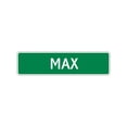 thumbnail image 1 of Max Boys Letter Printed Plaque Decoration Label Children Name Indoor Outdoor Wall Novelty Aluminum Metal Sign 4"x13.5", 1 of 1