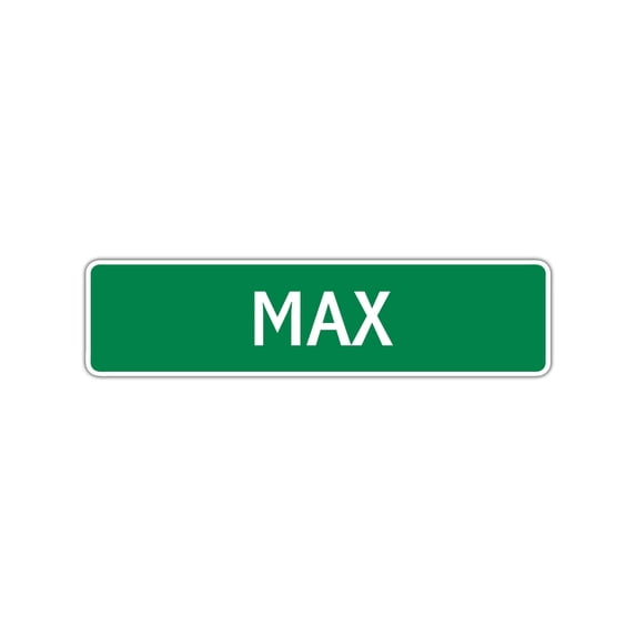 Max Boys Letter Printed Plaque Decoration Label Children Name Indoor Outdoor Wall Novelty Aluminum Metal Sign 4"x13.5"