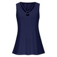 thumbnail image 7 of Lenpel Women's Plus Size Tank Tops Trendy Summer Eyelet Embroidery V Neck Sleeveless T Shirts Casual Loose Blouses, 7 of 7