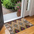 thumbnail image 2 of Brown Geometric Triangle Diamond Pattern Door Rugs,Washable Non Slip Door Mats Indoor,Decorative Door Mats,Entry Mat Indoor for Entrance,Bedroom,Kitchen,Bathroom,17"x30", 2 of 6