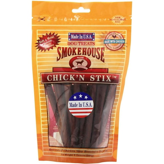 Smokehouse Chick'n Stix Dog Treats [Dog, Made in the USA Dog Treats] 8 oz