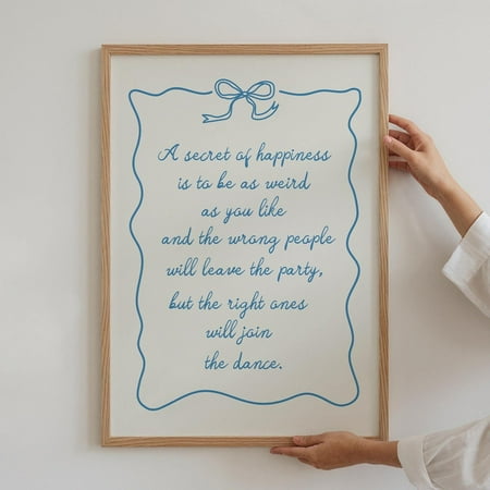 Trendy Positive Quote Print Inspirational Poster Happiness Quotes Daily Reminder Print Minimalist Handwriting Wall Art Wall Art Modern Wall Decor 24x36 UNFRAMED