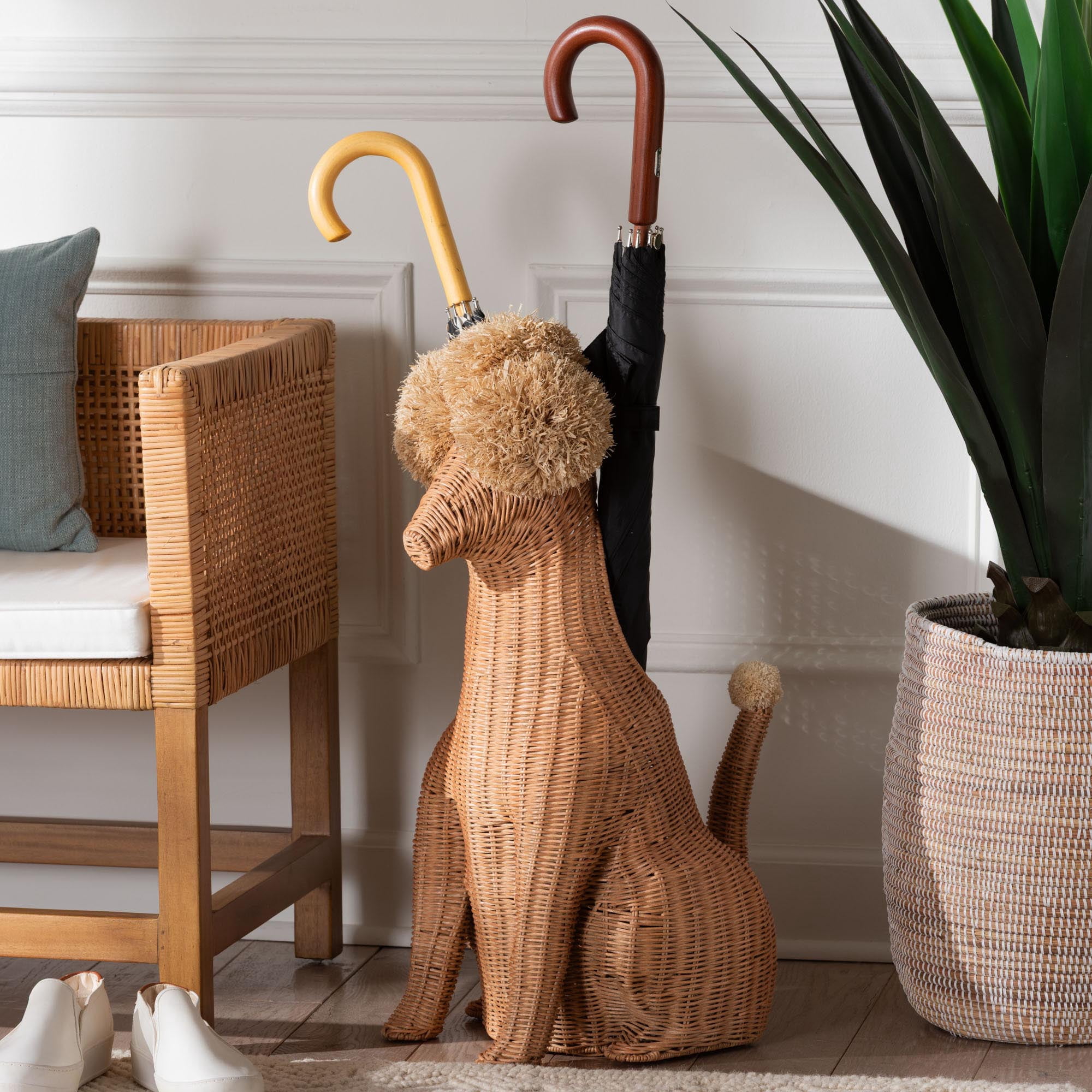 bali & pari Persis Boho Umbrella Holder, Light Honey