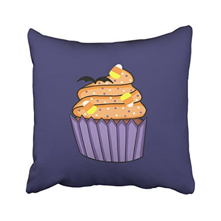 WinHome Halloween Cupcake Throw Pillow Covers Cushion Cover Case 18x18 Inches Pillowcases Two Side