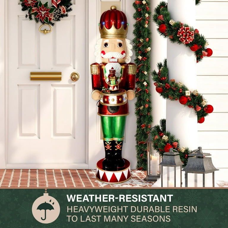 Fraser Hill Farm Prelit LED Nutcracker Indoor/Outdoor Statue, 4-ft