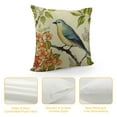 thumbnail image 4 of COMIO  Throw Pillow Cover Spring Vintage Watercolor Birds Flowers Green Plants Home Decor Pillowcase Square Cushion Cover for Sofa Bed Couch, 4 of 5