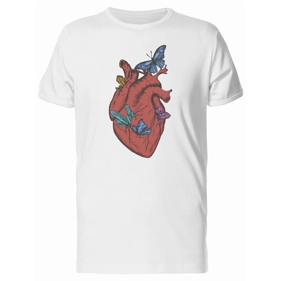 Heart With Crystals & Butterfly Tee Men's -Image by Shutterstock