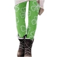 thumbnail image 5 of LEKWK Yoga Leggings Women St Patricks Day Four Leaf Clover Yoga Pants High Waist Irish Festival Gym Leggings Stretchy Holiday Party Costume Outfits, 5 of 7