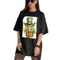 thumbnail image 3 of Plus Size Shirt for Women Black Tops for Women Short Sleeves Shirt for Women ST Patrick T Shirt Crewneck Shirt for Women 4XL, 3 of 5