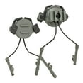 thumbnail image 2 of Juego de 2 soportes universales para auriculares de casco para 1 riel, auriculares de caza y tiro Verde, 2 of 9
