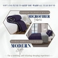 thumbnail image 5 of Mocassi - NEW - All Season Reversible Comforter Set - King/California King - Box-Stitched Down Alternative (3-Piece Set), Purple/Gray, 5 of 6