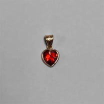 Modlines Rose Gold over .925 Sterling Silver Red Heart Pendant (Pendant only)