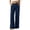 Blue A, variant on Womens Linen Pants Solid Color Zip Button Dress Pants Casual Loose Work Pants with Pockets S