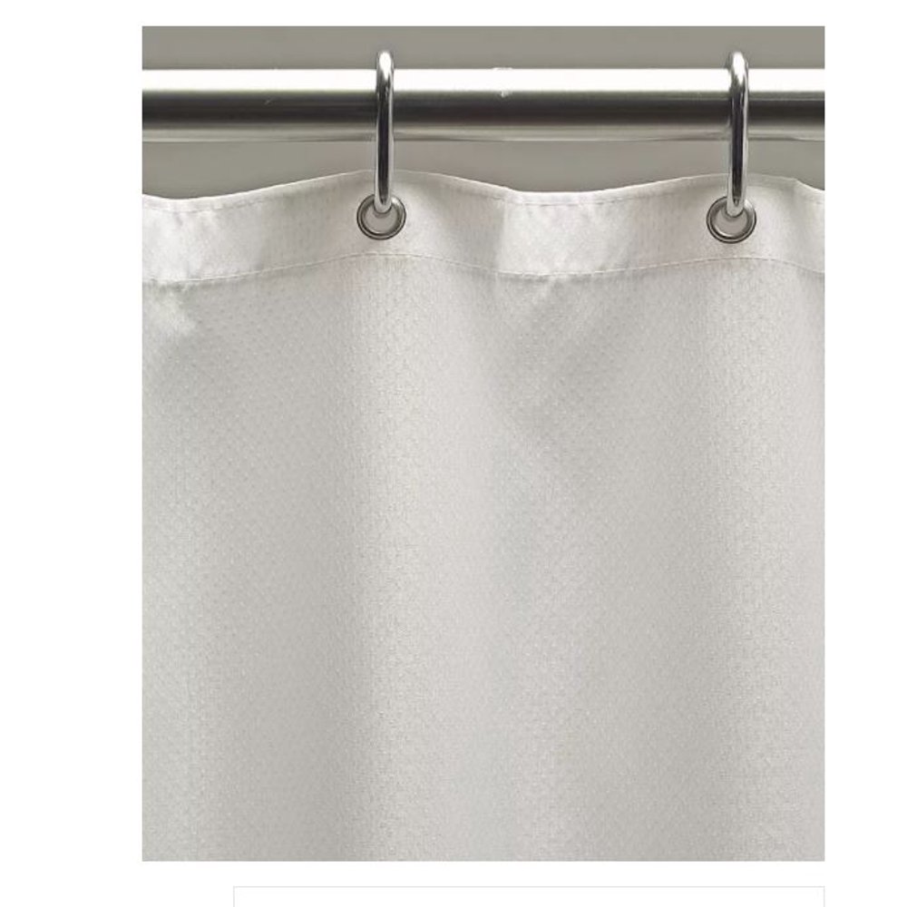 EXCELL Water Repellent Weighted Fabric 70" x 72" Shower Curtain Liner