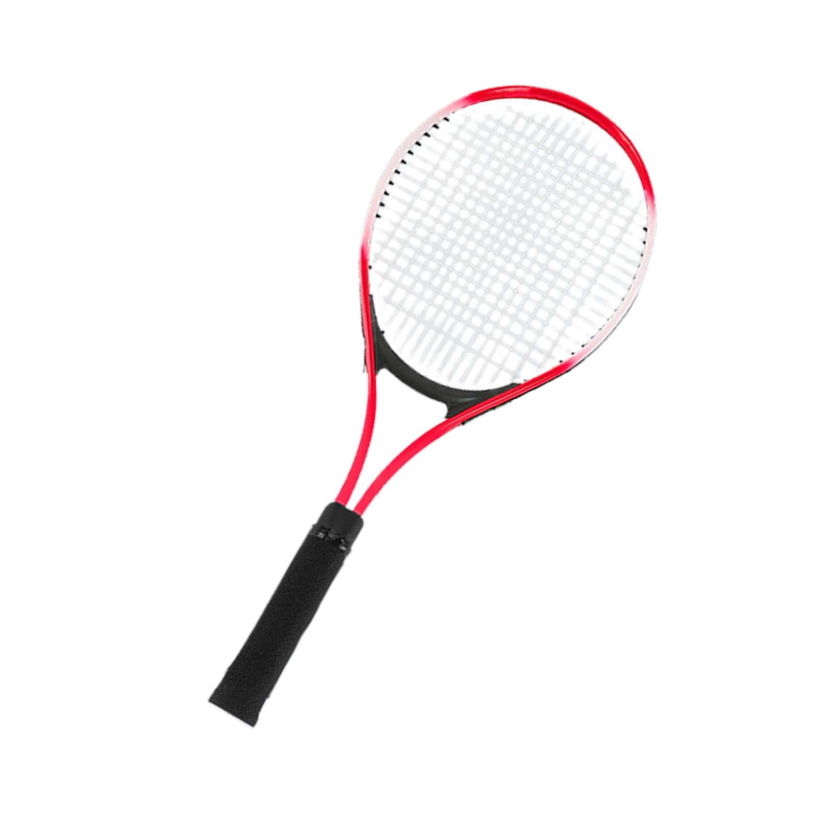 Lightweight Adults Tennis Racket Training Gear Professional Women Men Aluminum Alloy Racket Non Slip Racquet for Beginners Sports Red