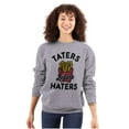 thumbnail image 3 of Taters Before Haters French Fries Unisex Plus Fleece Graphic Sweatshirt Brisco Brands 2X, 3 of 5