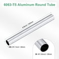 thumbnail image 3 of Tubo redondo de aluminio 6063 de 250 mm, 26 mm ID 28 mm OD, tubería de aluminio sin costura para manualidades DIY [1.02x1.1x9.8IN], 3 of 7