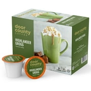Door County Coffee Highlander Grogg, Irish Crme & Caramel Flavored Specialty Arabica K Cup/Single-Serve Coffee Pods, Medium Roast, 10 Ct Box, Compatible with all Keurig K Cup Brewers