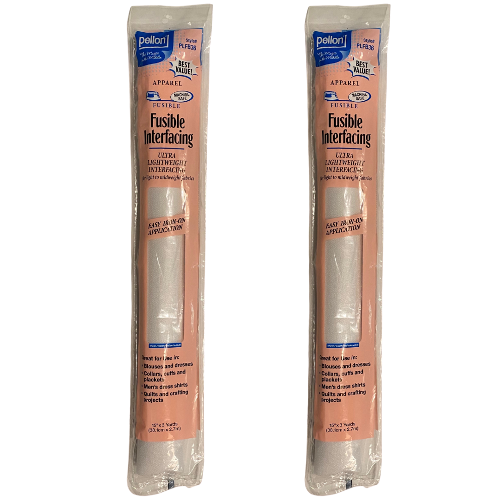 Fusible Ultra Lightweight InterfacingWhite 15"X3yd 2 Pack Walmart