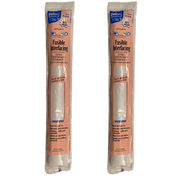 Fusible Ultra Lightweight InterfacingWhite 15"X3yd 2 Pack Walmart