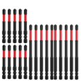 thumbnail image 1 of 20PCS FPH2 Impact Screwdriver Bit Set - 65mm & 110mm Slotted Heads 1/4 Inch Hex Shank, Screw Driver Drill Bits,20 x Impact Screwdriver Bit,Black, 1 of 8