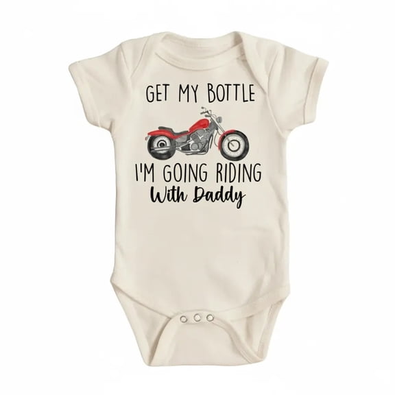 Motorcycle Bottle Newborn Baby Bodysuit