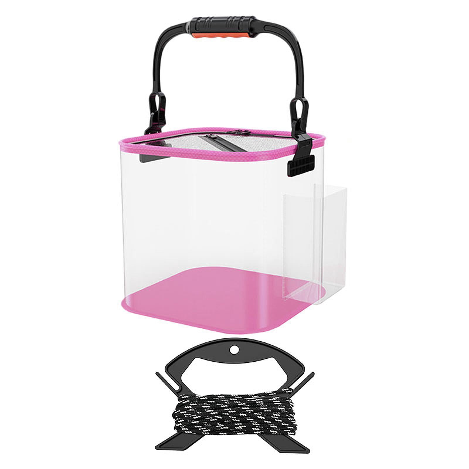 colaxi Folding ing Bucket Bucket Ergonomic Gear Lightweight with Camping Storage Container for Outdoor Gardening Pink 20cm