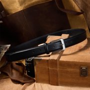 Fianmy Mens Belt, Genuine Leather Dress Belts for Men, Handmade Classic Jeans Belt for Work Business Casual