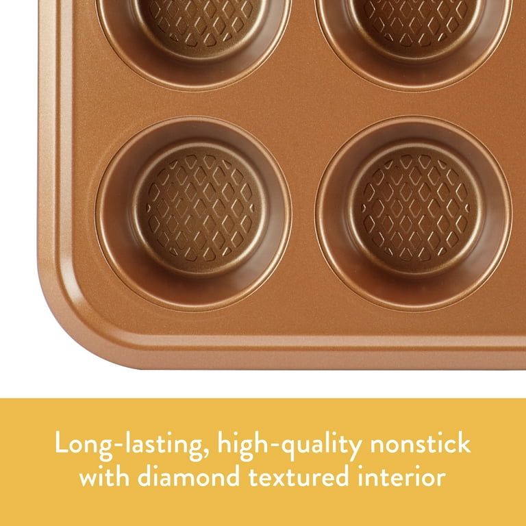 Ayesha Curry12 Cup Nonstick Bakeware Muffin Pan Copper