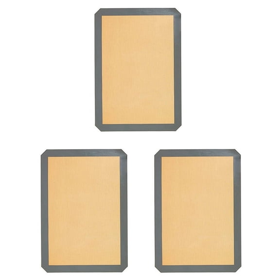 3Pcs Reusable Silicone Baking Mat Non-Stick Silicone Oven Mat Dough Rolling Mat Baking Mat