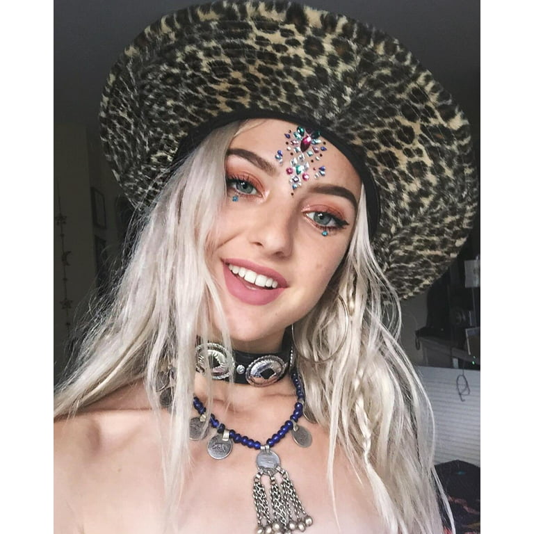 Women Mermaid Face Gems Glitter,Rhinestone Rave Festival Jewels