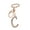 C, variant on Key Chain 26 Letters Rhinestone Unisex Compact Long Lasting Key Ring Bag Decoration