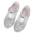 thumbnail image 5 of Toddler Flower Girls Dress Shoes Heel Wedding Party Shoes Ballet Dance Princess Glitter Shoes for Little Kid, 5 of 8