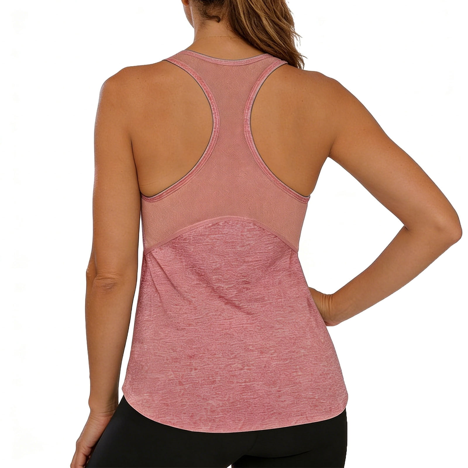 Athletic Works Women's V-Neck Racerback Tank Top with Back Mesh
