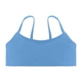 thumbnail image 3 of OOOUM Girls Basic Swim Bikini Top Adjustable Spaghetti Strap Solid Color Tank Top Stretch Breathable Layering Vest For Summer Beach BU1 8-9 Years, 3 of 9