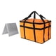 thumbnail image 2 of Bolsa térmica para entrega de alimentos, bolsa de supermercado, soporte térmico, calentador de pizza con base Naranja, 2 of 9