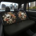 thumbnail image 7 of POLERO Floral Skull Car Back Seat Covers, Set of 2 Pieces Stretch Durable Seat Covers for Automotive Interior, 7 of 7
