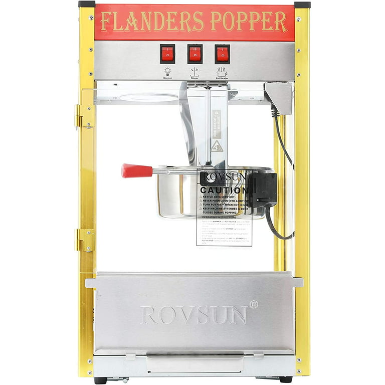 ROVSUN Bar Style Popcorn Machine w/ 8 Ounce Kettle for Home Movie