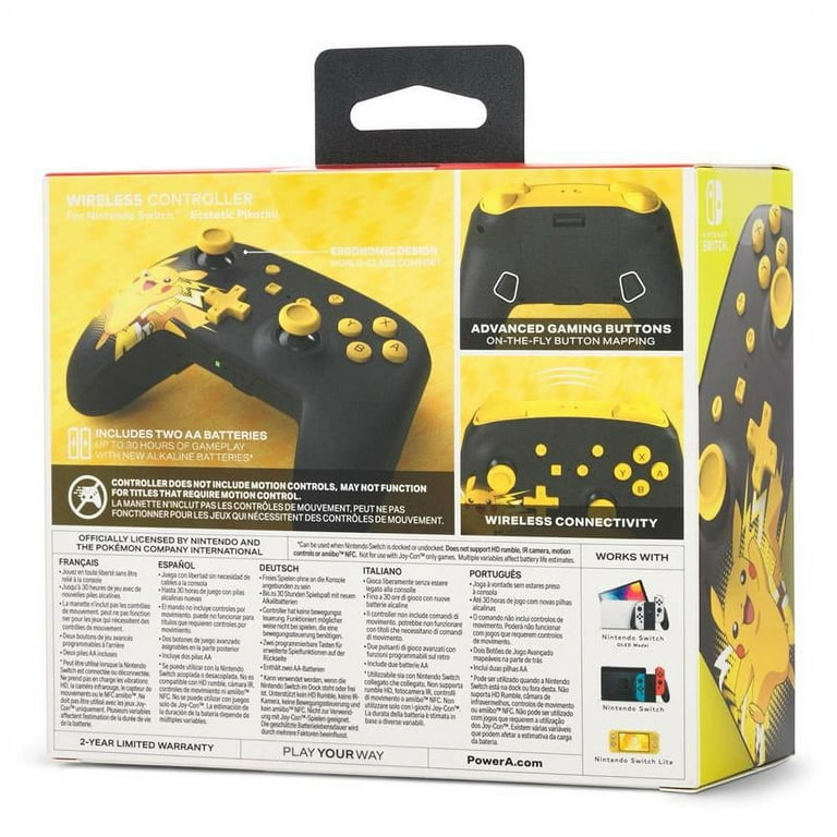 Free Shipping! PowerA Wireless Controller, Pikachu Ecstatic