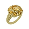 thumbnail image 1 of LBG British Made 18k Yellow Gold ring with Natural Citrine Womens Statement Ring - 33 size options - Size 11, 1 of 8